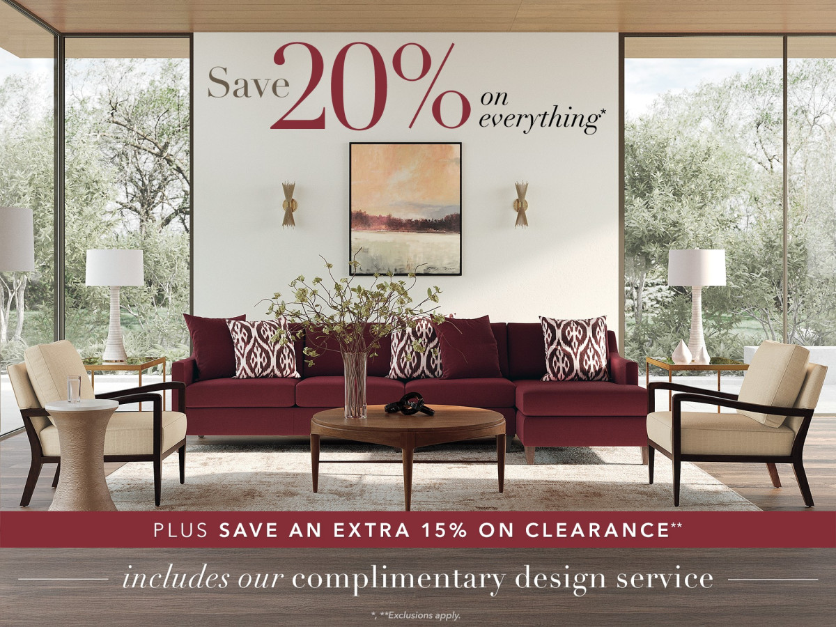 Sale fromEthan Allen: SAVE 20% ON EVERYTHING