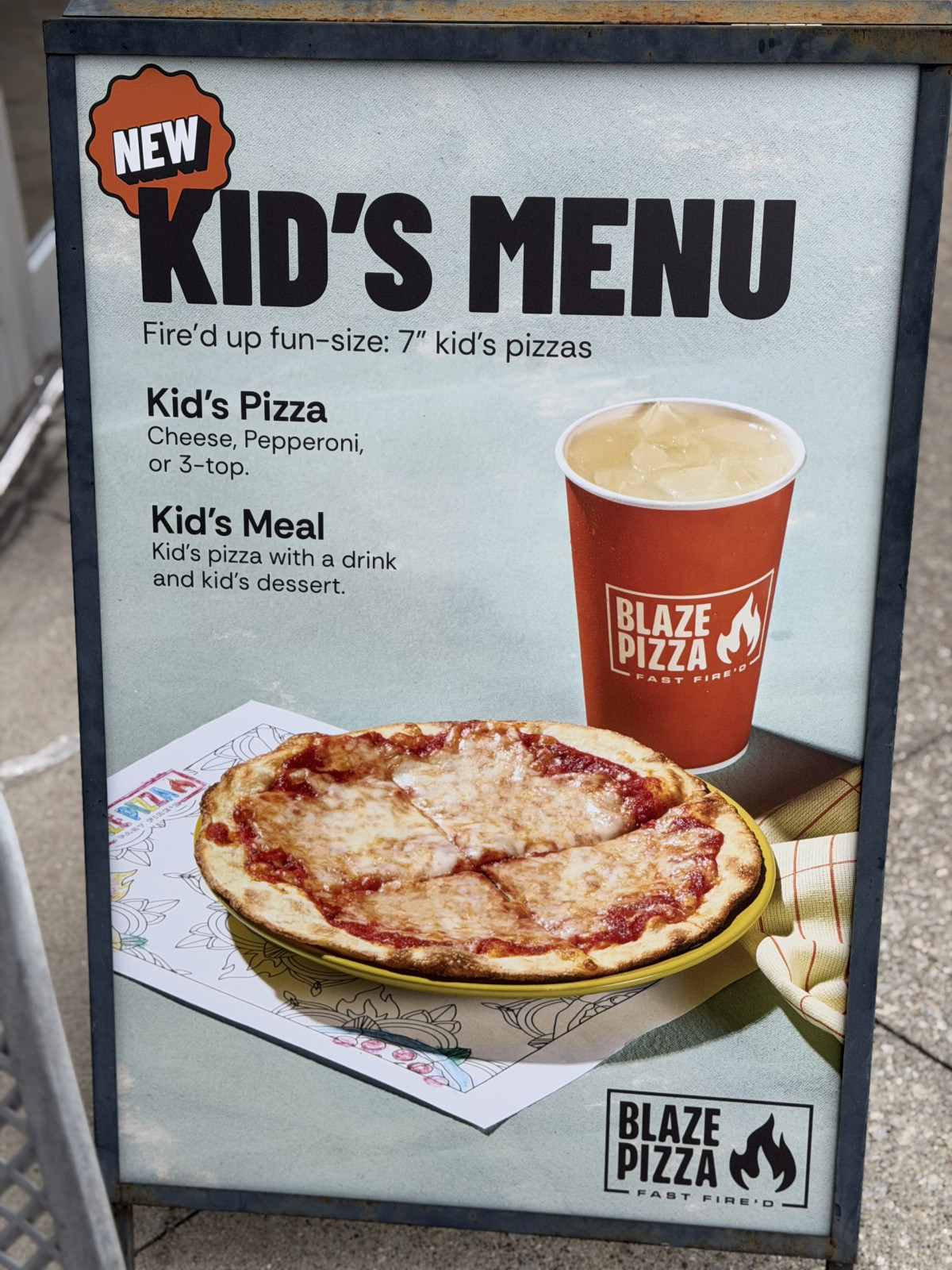 Sale fromBlaze Pizza: Kids Menu