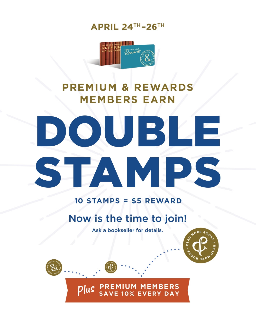 Sale fromBarnes & Noble: Double Stamps Weekend