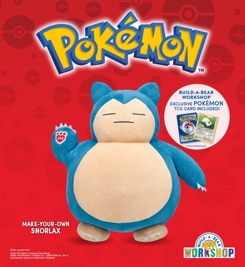 Wake Up, Pokémon Trainers! Snorlax Is Now at Build-A-Bear Wo