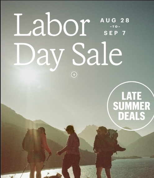 Sale fromREI Co-Op: Labor day sale