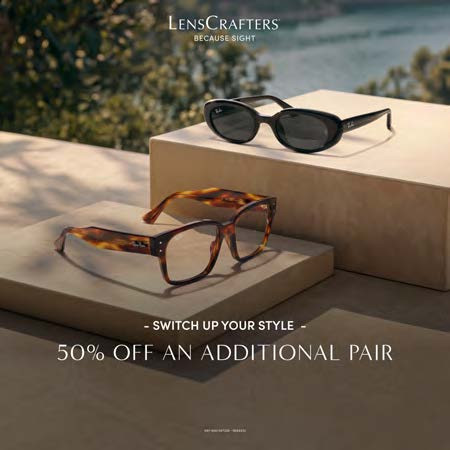 Sale fromLensCrafters: SWITCH UP YOUR STYLE