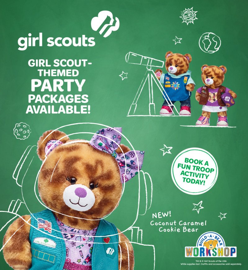Book Your Girl Scout-Themed Party Package at Build-A-Bear Wo