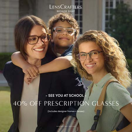 Sale fromLensCrafters: SEE YOU AT SCHOOL