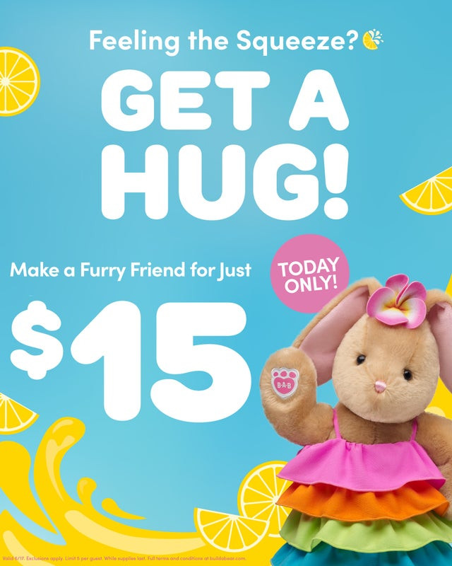 Sale fromBuild-A-Bear Workshop: Make a Friend Today!