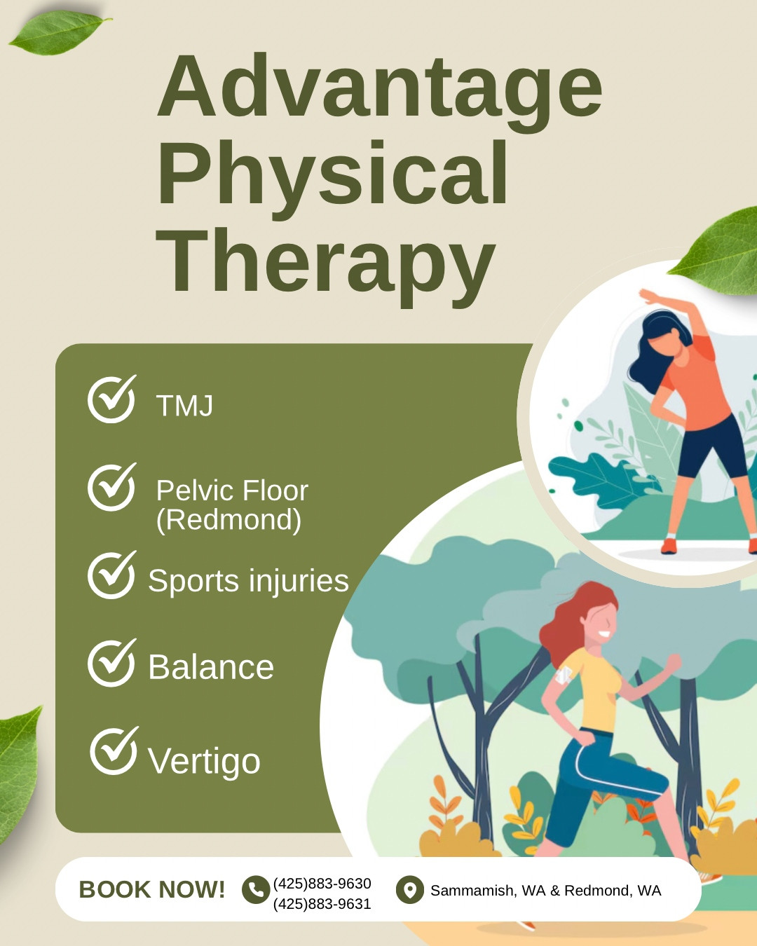 Sale fromAdvantage Physical Therapy: We've got you covered!