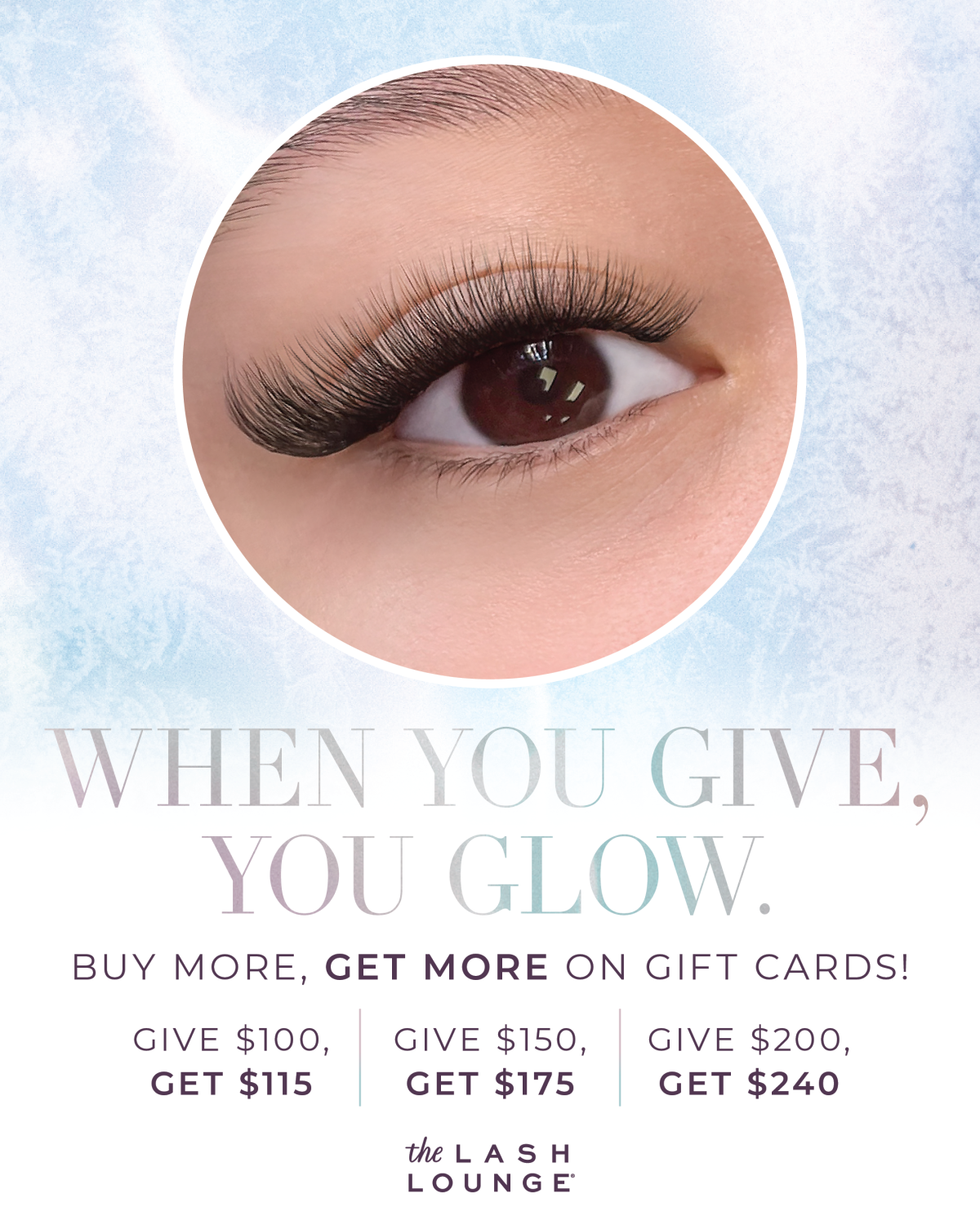 Sale fromThe Lash Lounge: Holiday Gift Card's