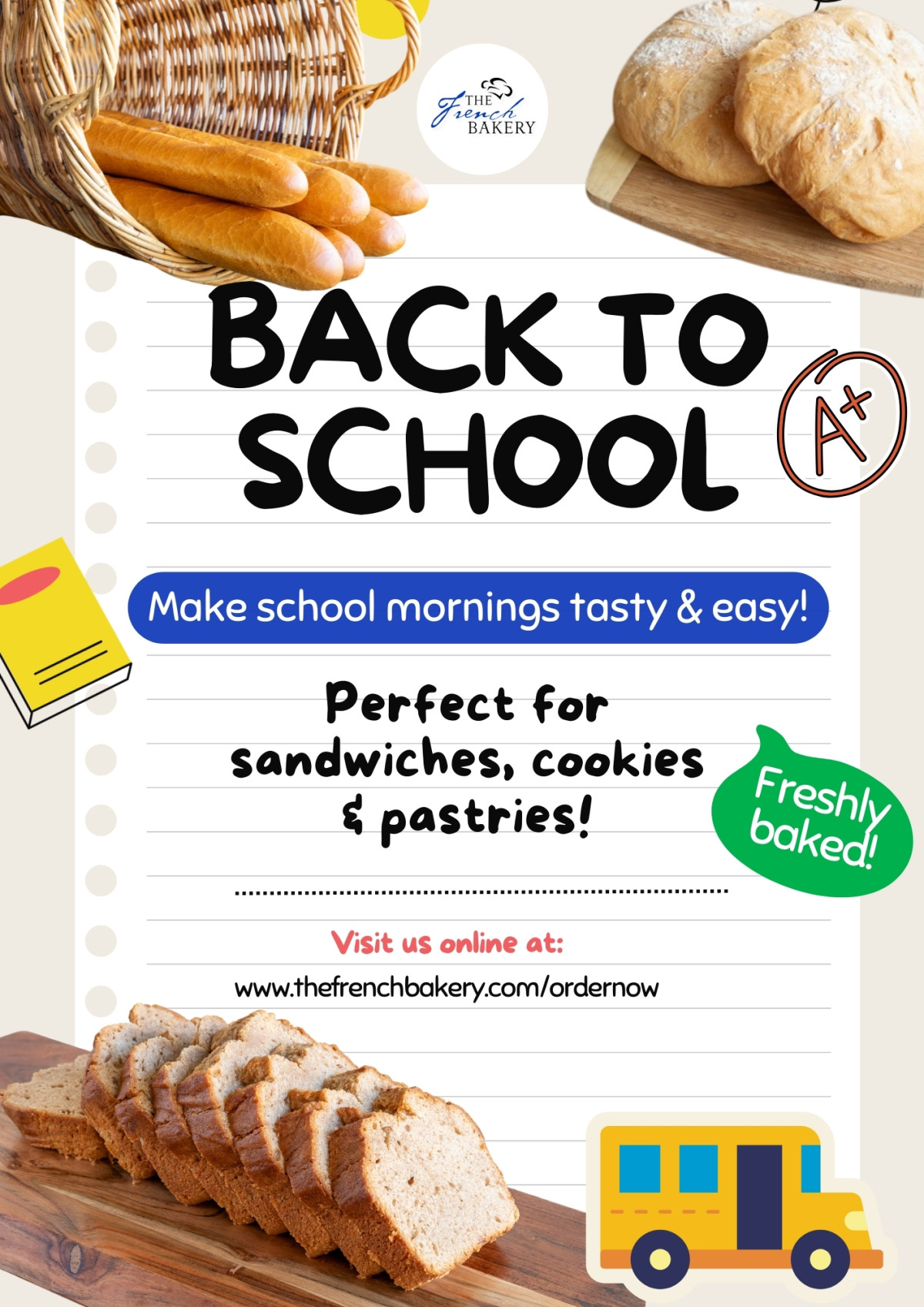 Sale fromThe French Bakery: 🎒 Back to School with The French Bakery