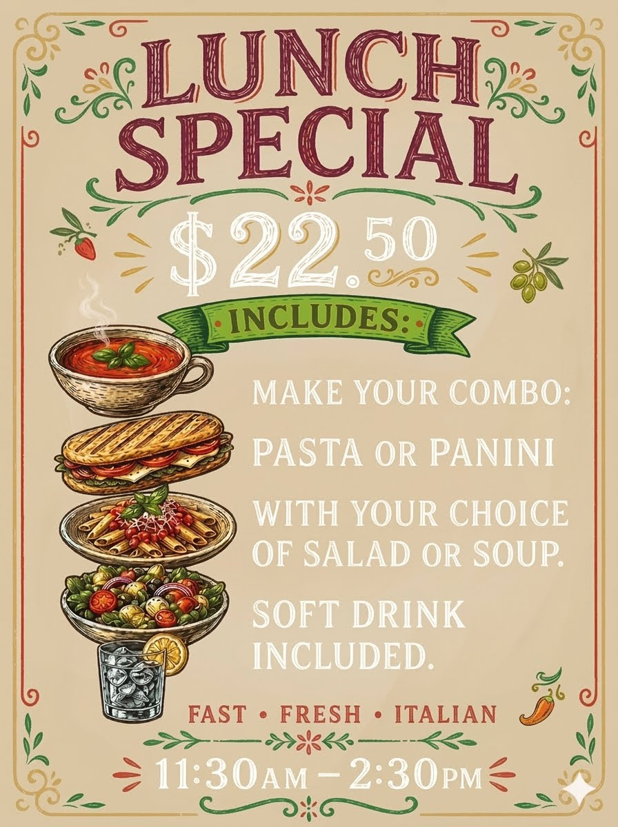 Sale fromZio Sal Ristorante and Wine bar: Lunch Special