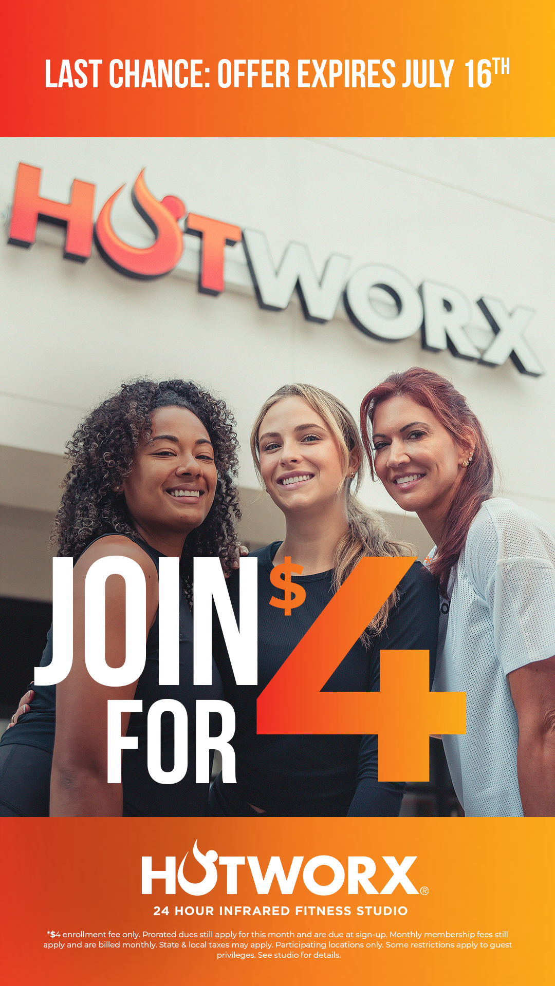 Sale fromHOTWORX Redmond: $4 Enrollment Ends Today! Act fast!!