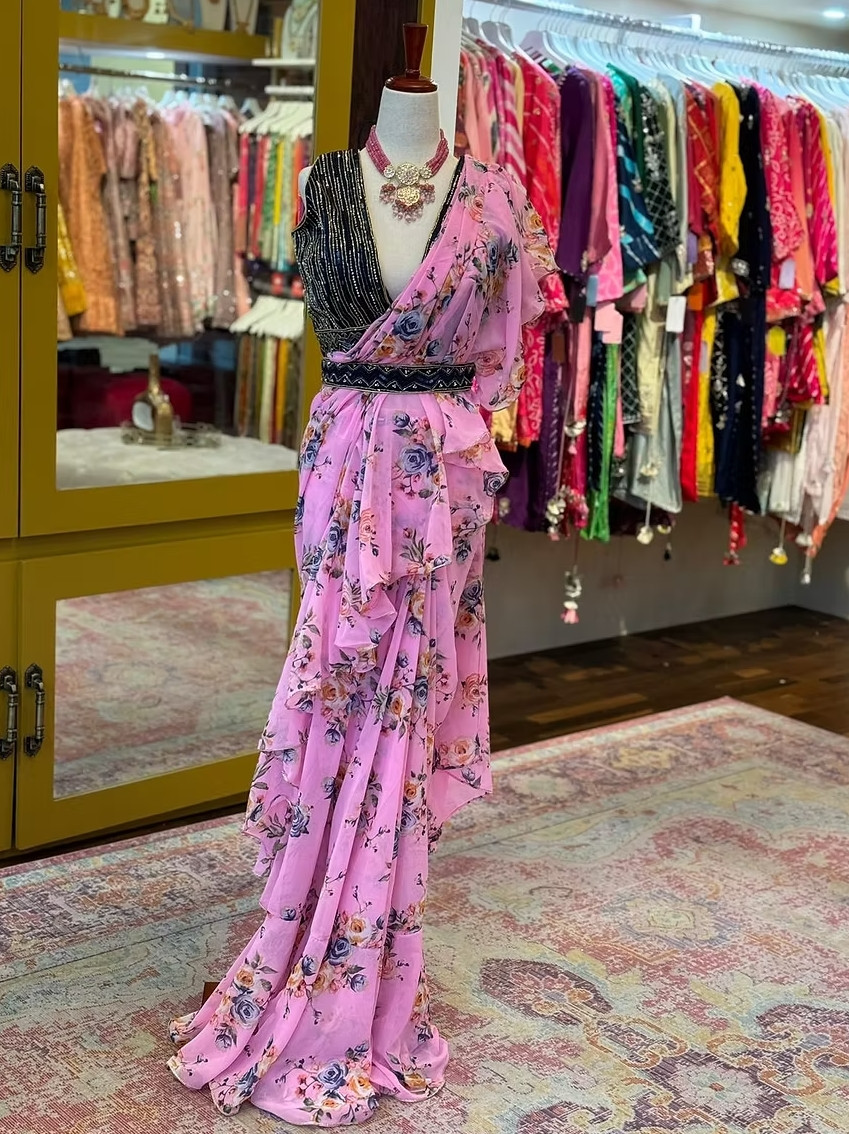 Sale fromColors of Redmond: Pink Saree Set