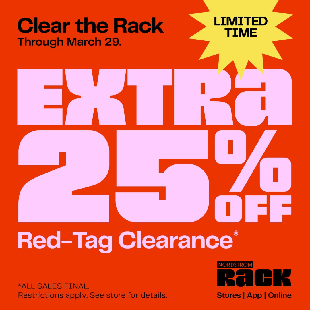Sale fromNordstrom Rack: Clear the Rack is ON!