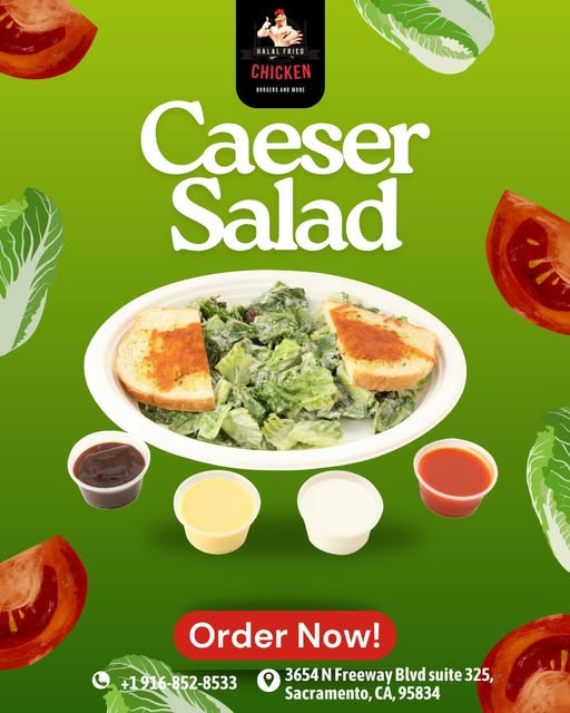 Sale fromHalal Fried Chicken: Crispy Caeser Salad