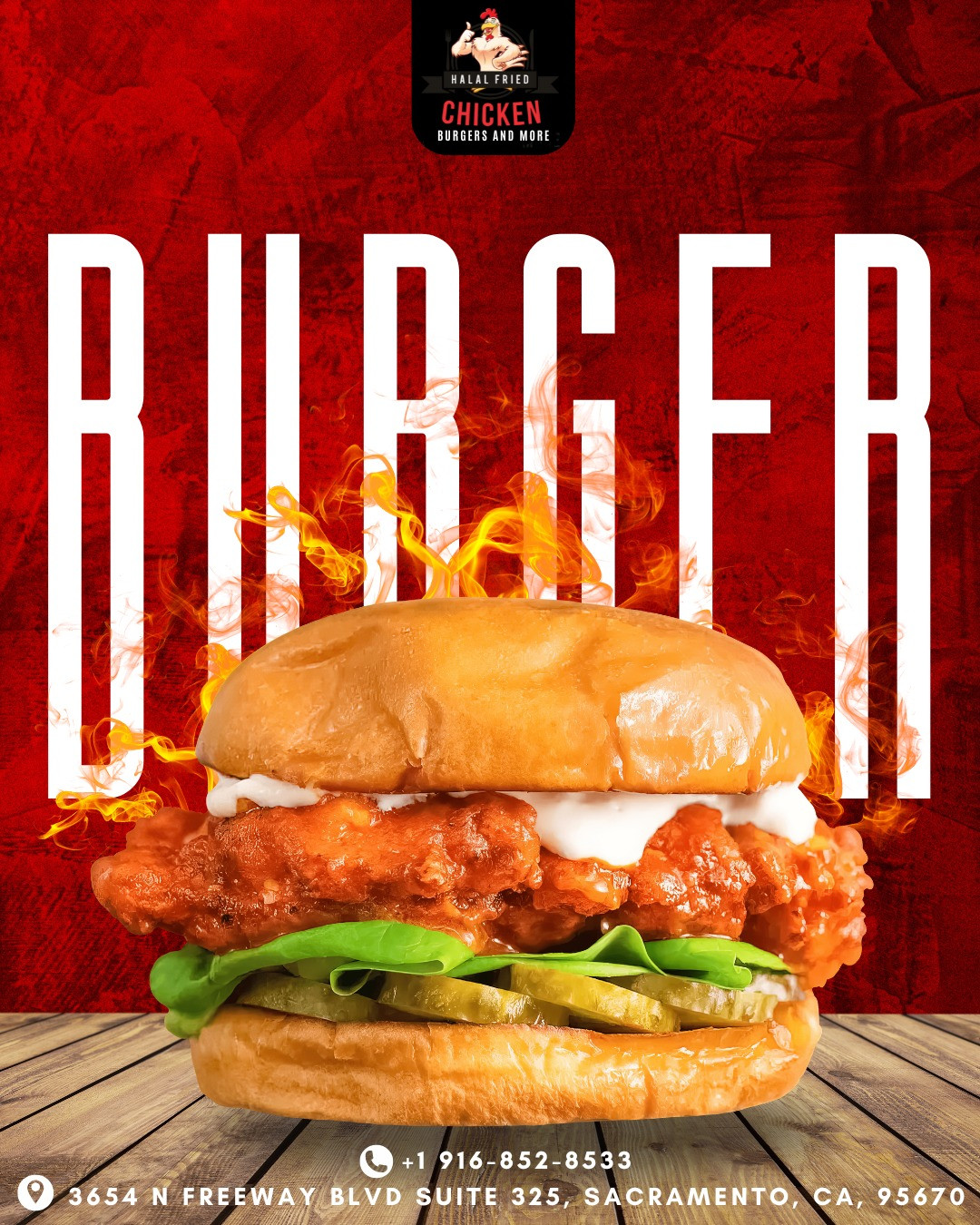 Sale fromHalal Fried Chicken: Crispy Chicken Burger