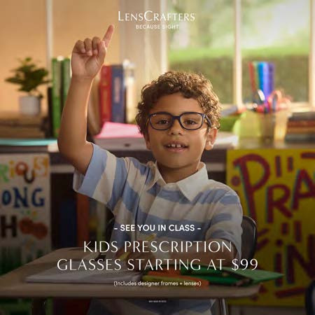 Sale fromLenscrafters: SEE YOU IN CLASS