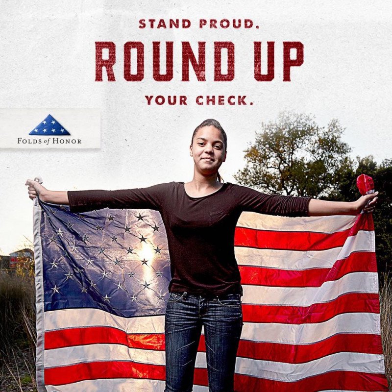 Stand Proud. Round up Your Check