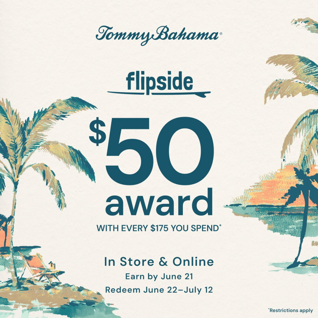 Sale fromTommy Bahama: $50 Award With Every $175 You Spend*