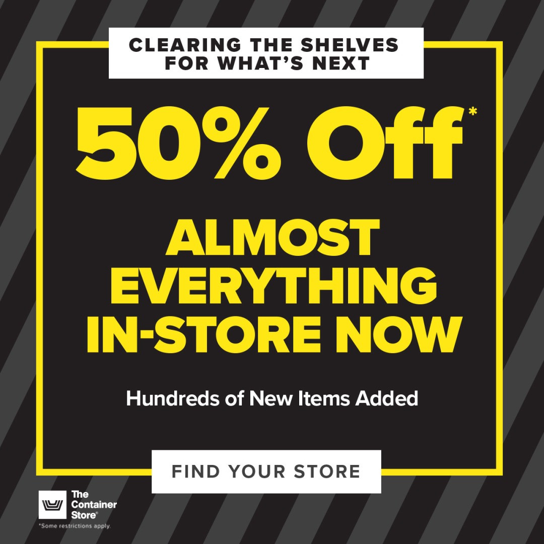 Sale fromThe Container Store: CLEARING SALE AHEAD!