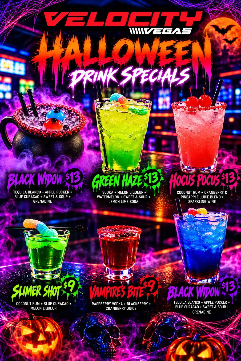Velocity Halloween Drink Specials