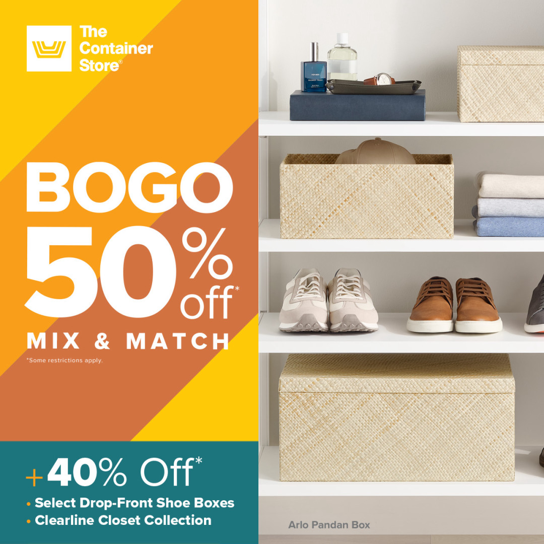 Sale fromThe Container Store: Buy One, Get One 50% Off!
