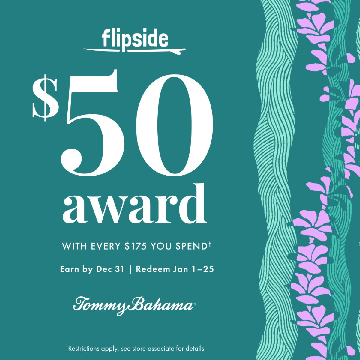 Sale fromTommy Bahama: $50 Award With Every $175 You Spend
