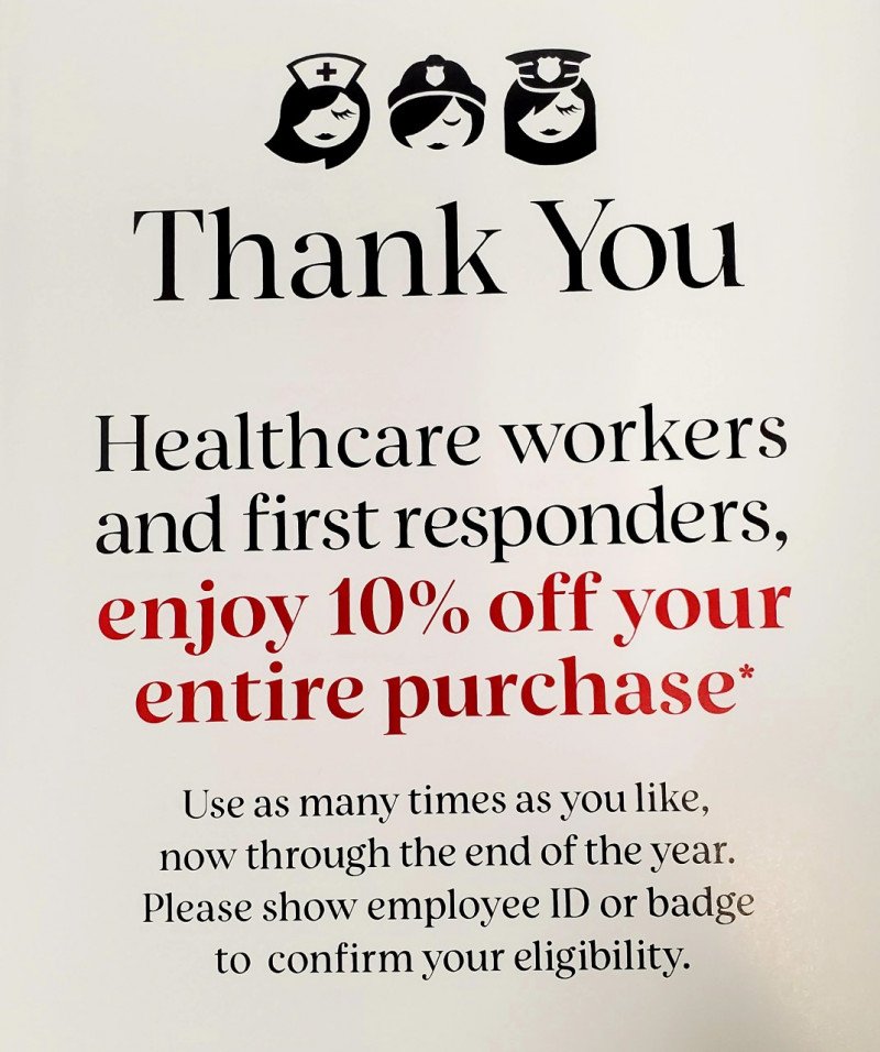 Thank you to Healthcare/First Responders