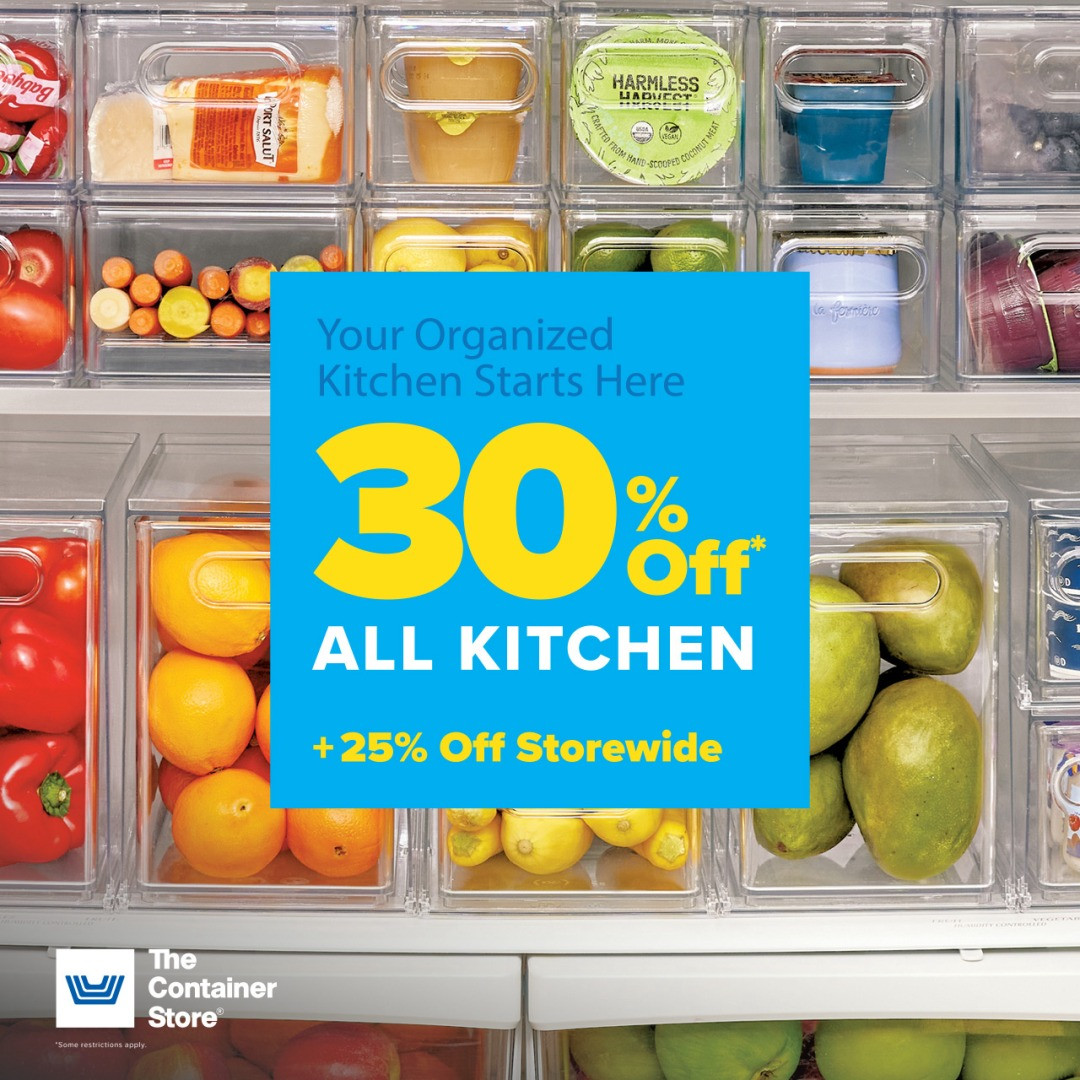 Sale fromThe Container Store: Save 30% on Kitchen Storage Essentials