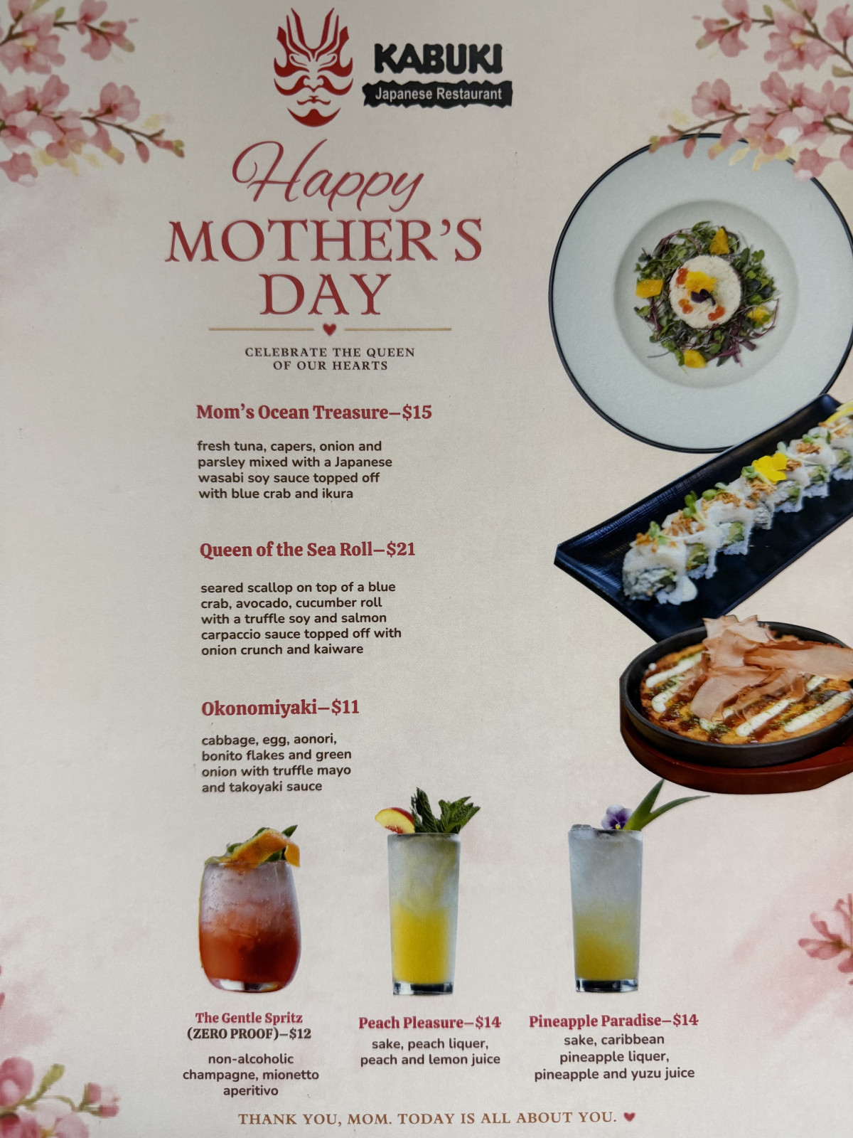 Sale fromKabuki Japanese Restaurant: Mother's Day Special Menu