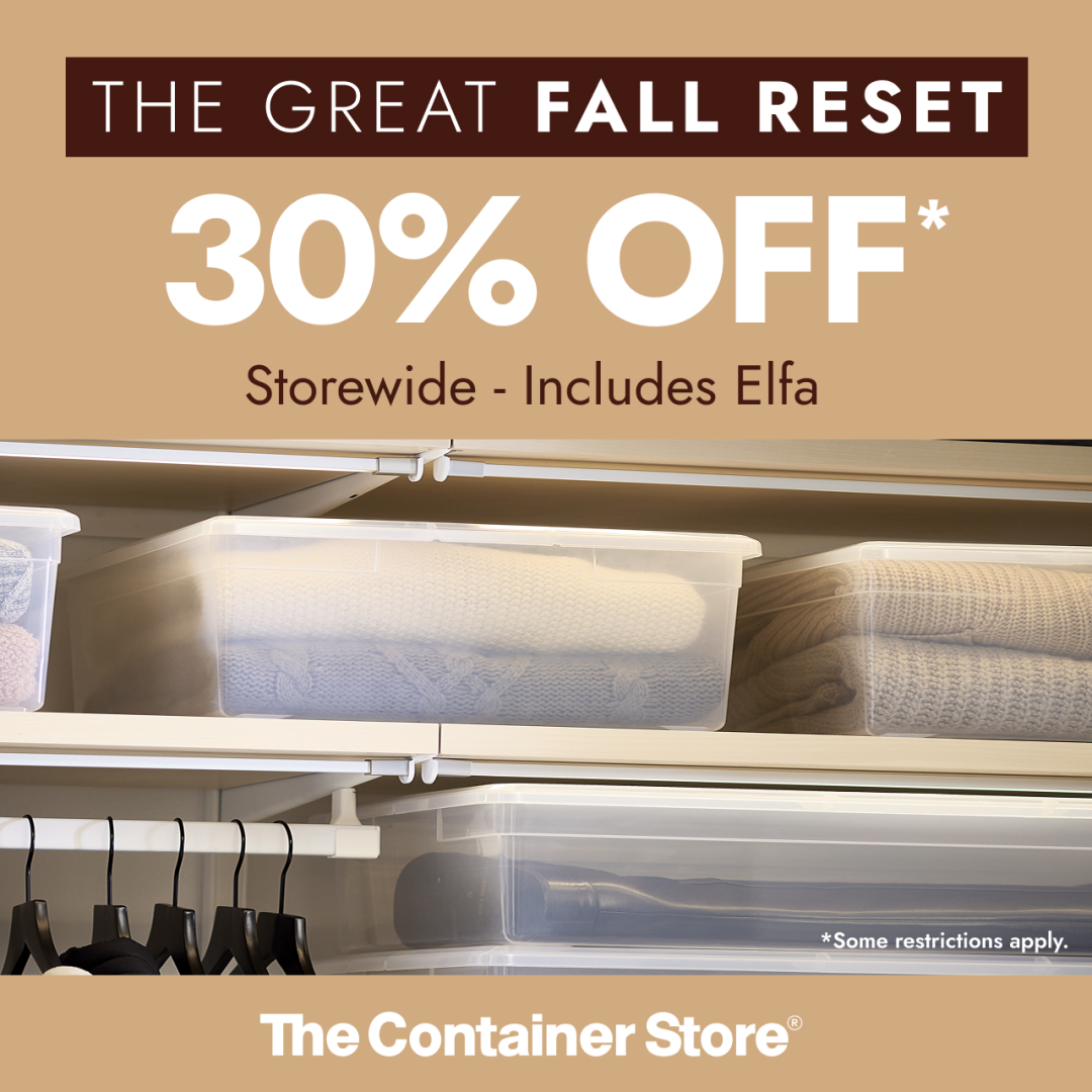 Sale fromThe Container Store: The Great Fall Reset