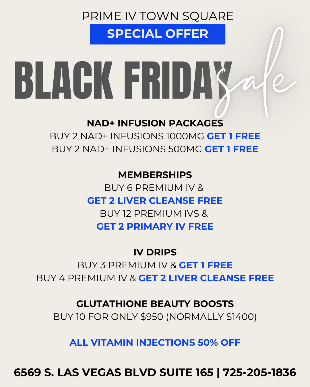 Sale fromPrime IV Hydration & Wellness: BLACK FRIDAY SALE