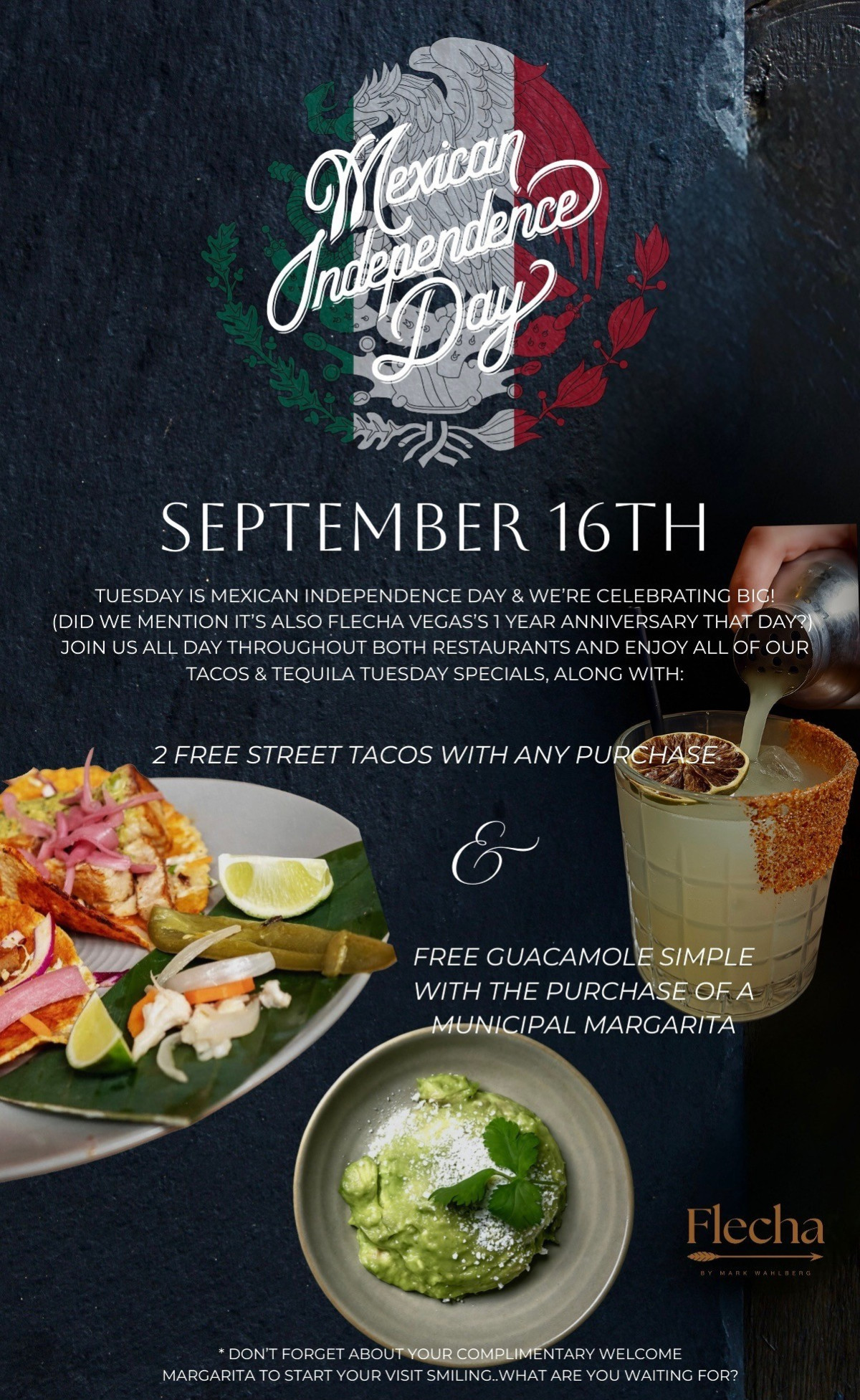 Sale fromFlecha by Mark Wahlberg: Mexican Independence Day