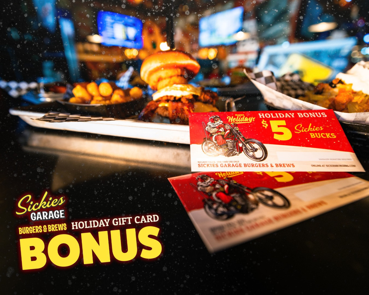Sale fromSickies Garage Burgers & Brews: Give the gift of Sickies this Christmas!