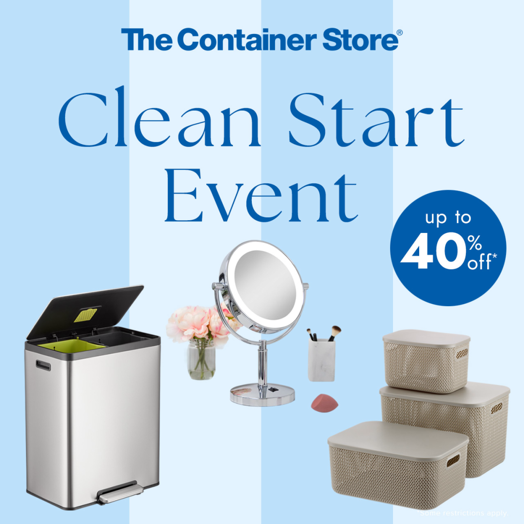 Sale fromThe Container Store: Clean Start Event - Up to 40% Off*