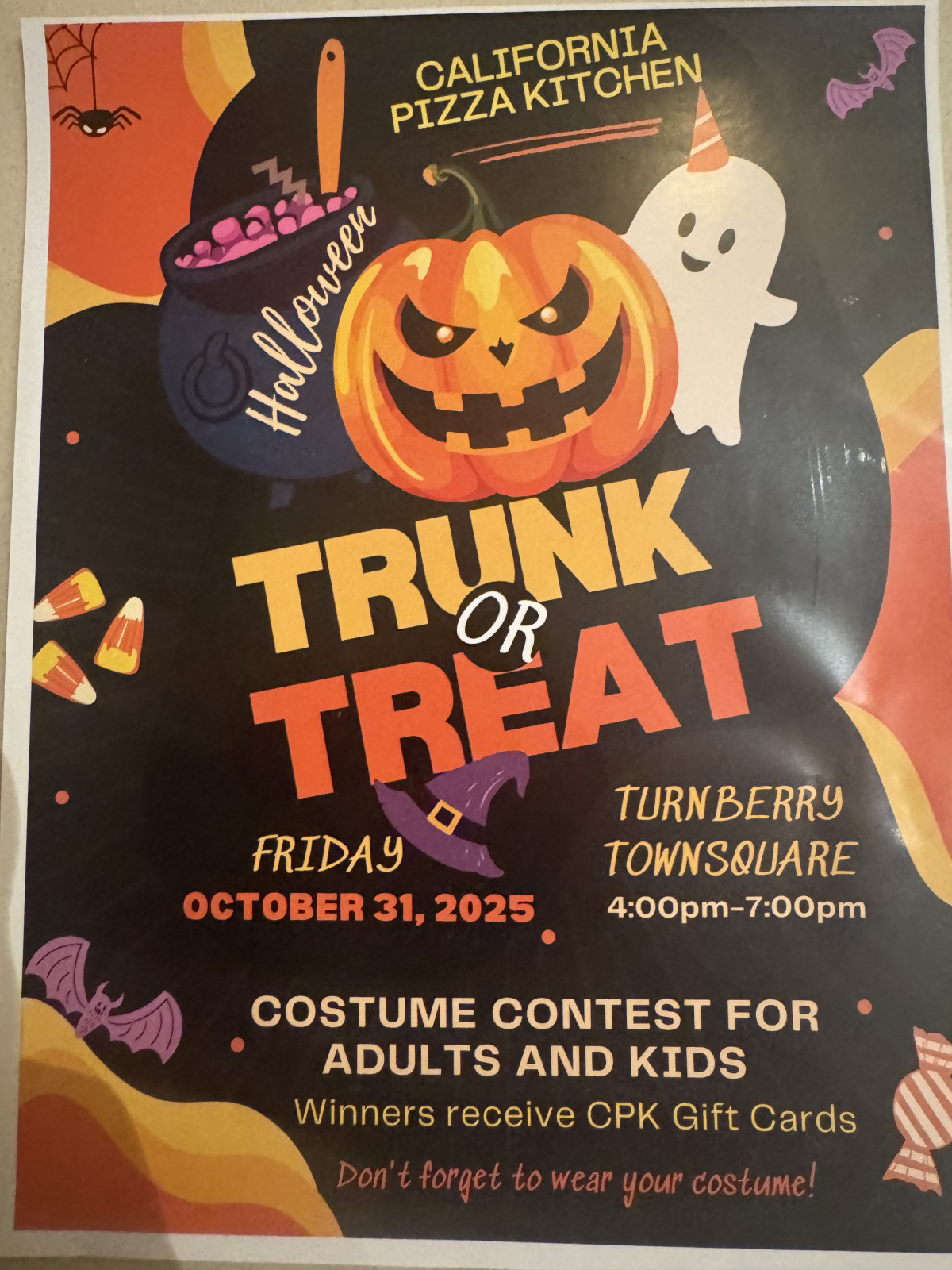Sale fromCalifornia Pizza Kitchen: Trunk or Treat