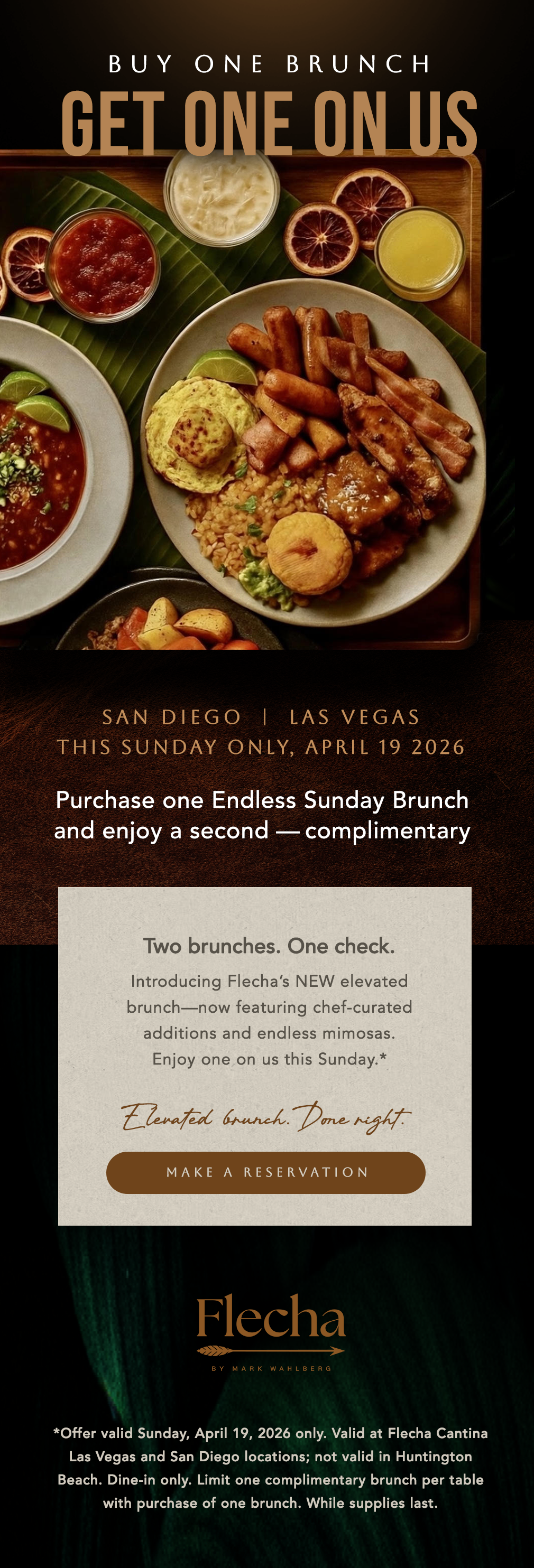 Sale fromFlecha by Mark Wahlberg: Sunday Brunch