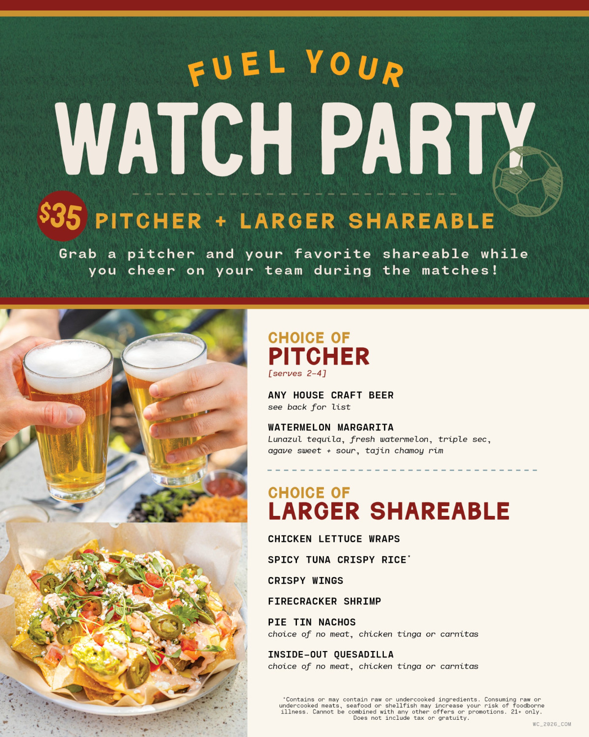 Sale fromLazy Dog Restaurant & Bar: World Cup Bundle