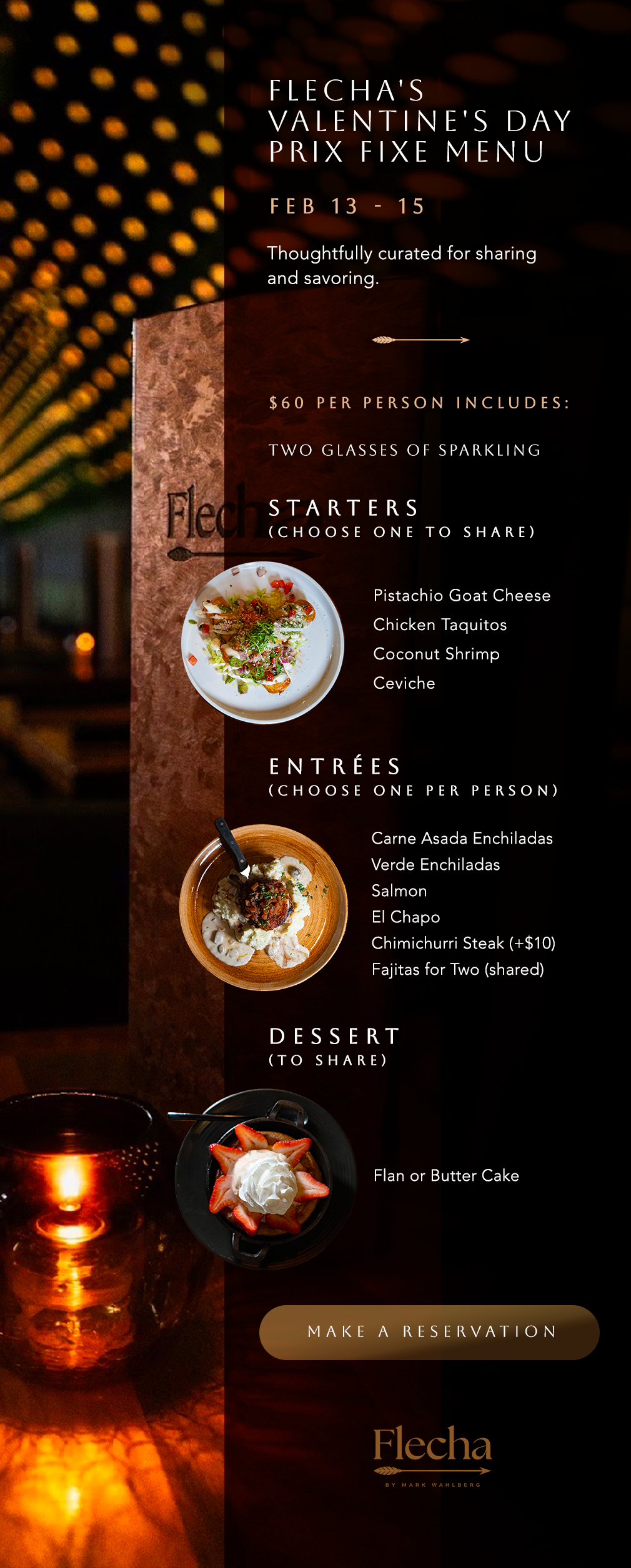 Sale fromFlecha by Mark Wahlberg: Prix Fixe Menu