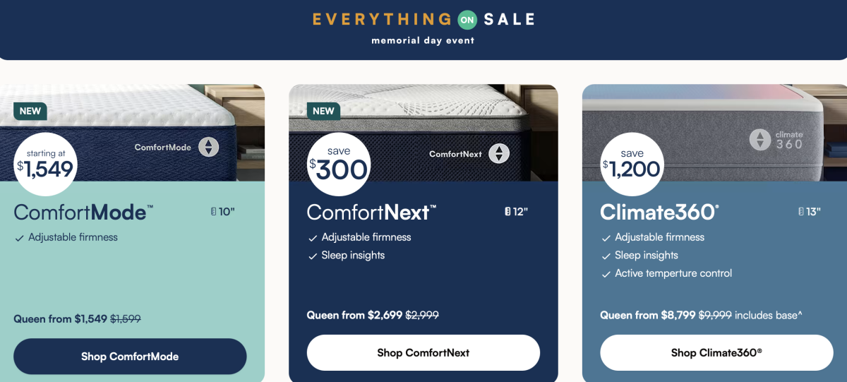 Sale fromSleep Number: Memorial  Sale