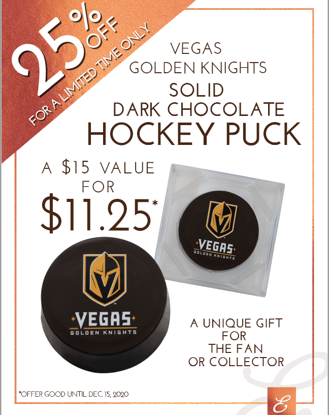 25% Off our Vegas Golden Knights Hockey Puck