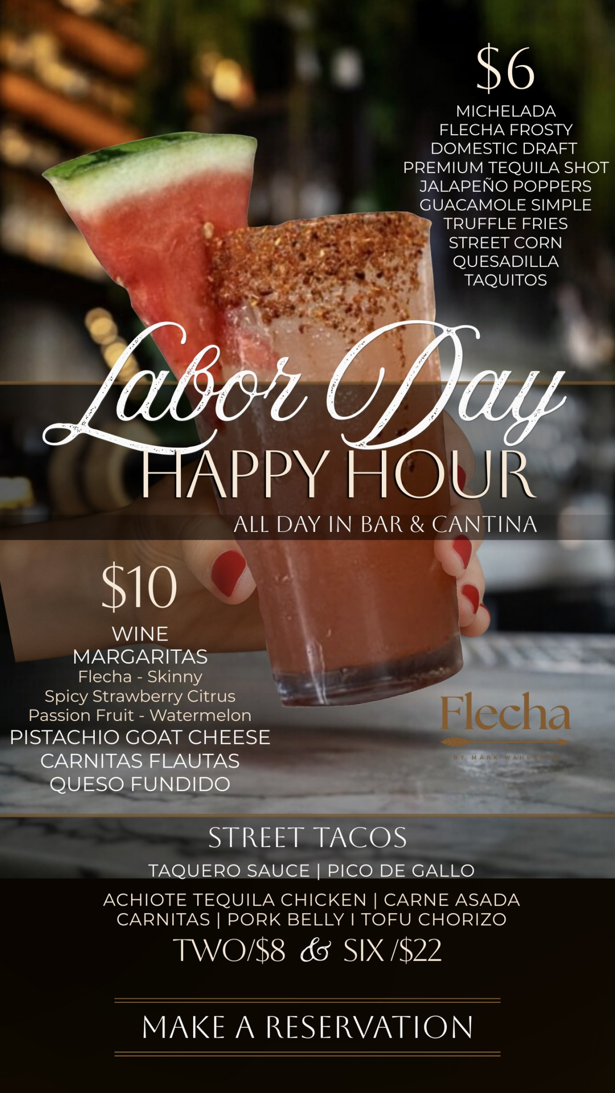 Sale fromFlecha by Mark Wahlberg: All Day Happy Hour