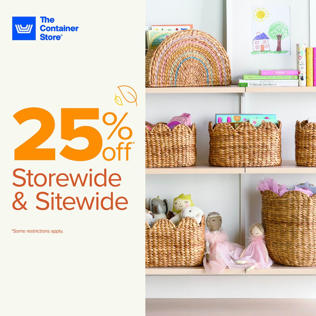 Sale fromThe Container Store: 25% Off Storewide