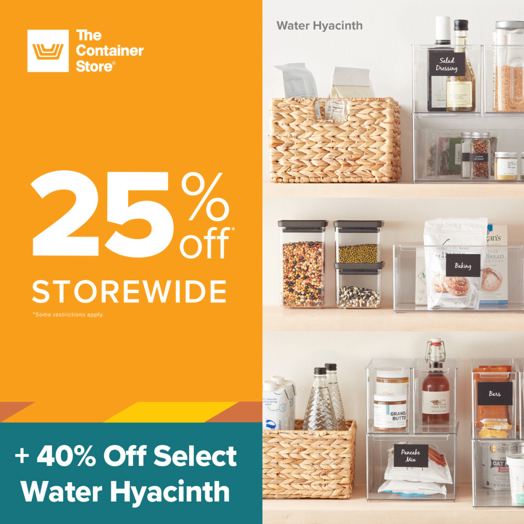 Sale fromThe Container Store: Stock Up & Save Storewide