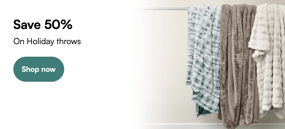 Sale fromSleep Number: 50% off Holiday Throws