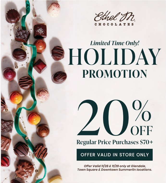 Sale fromEthel M Chocolates: BLACK FRIDAY