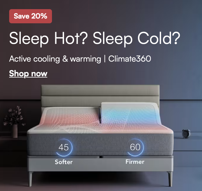 Sale fromSleep Number: Sleep hot or cold? Climate 360 is 20%