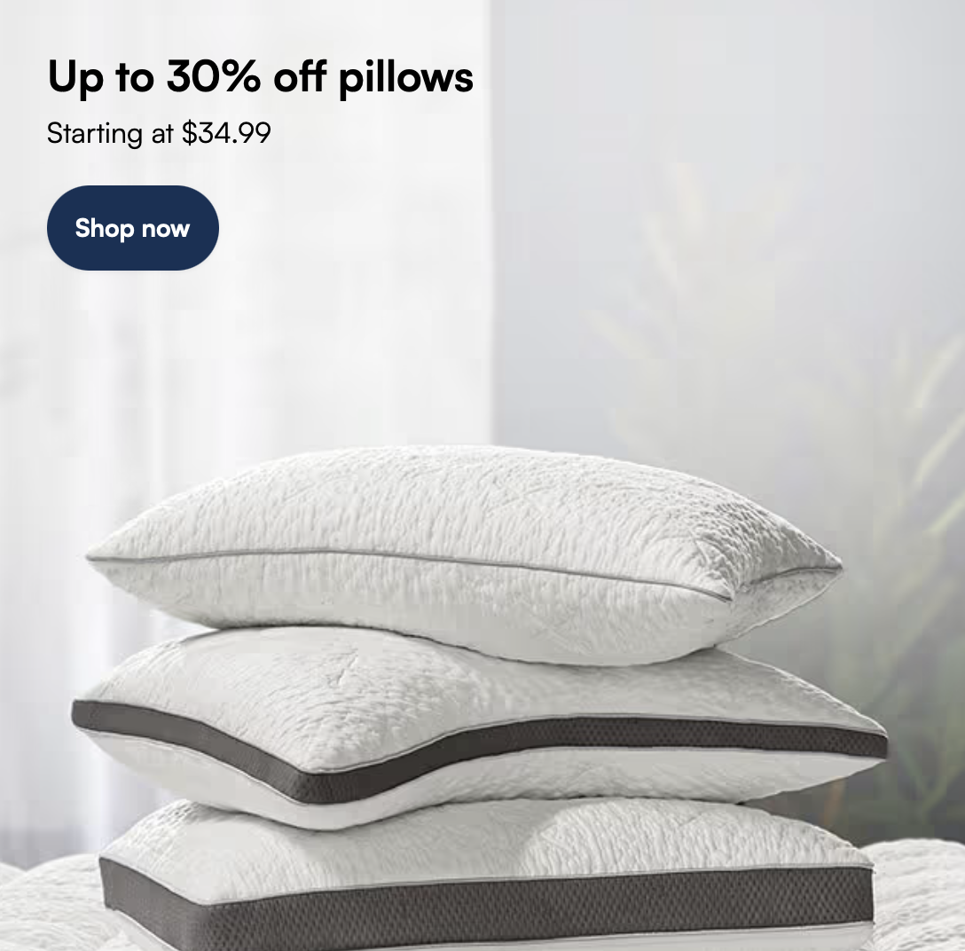 Sale fromSleep Number: 30% off PlushComfort Pillows