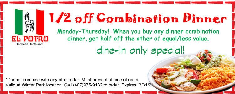 1/2 Off Any Entree With Purchase of Entree*