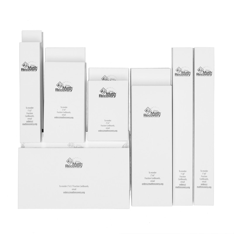 Fractions Cardstock Pack of Unlined Fraction Strip Sets