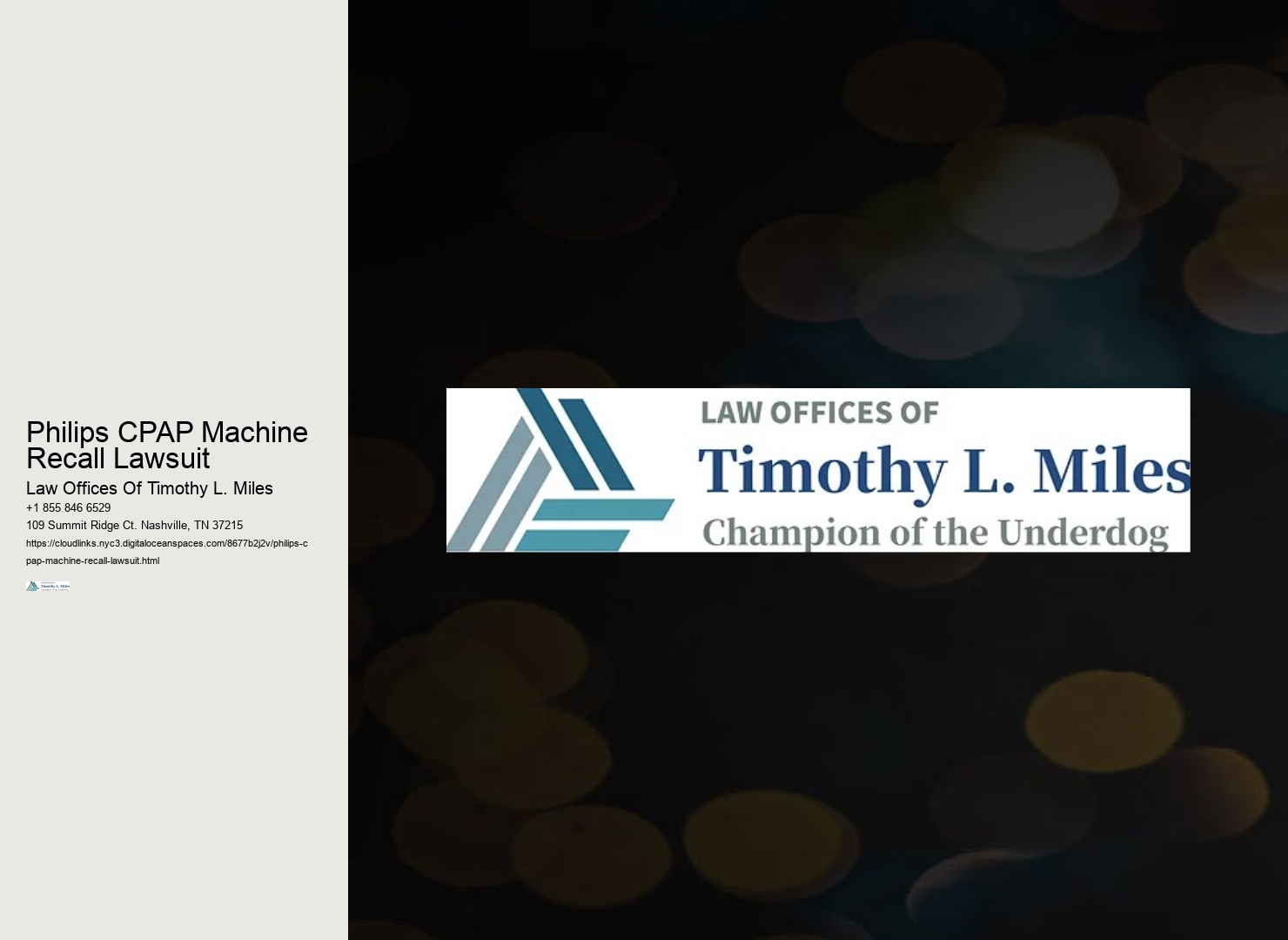 Philips CPAP Machine Recall Lawsuit