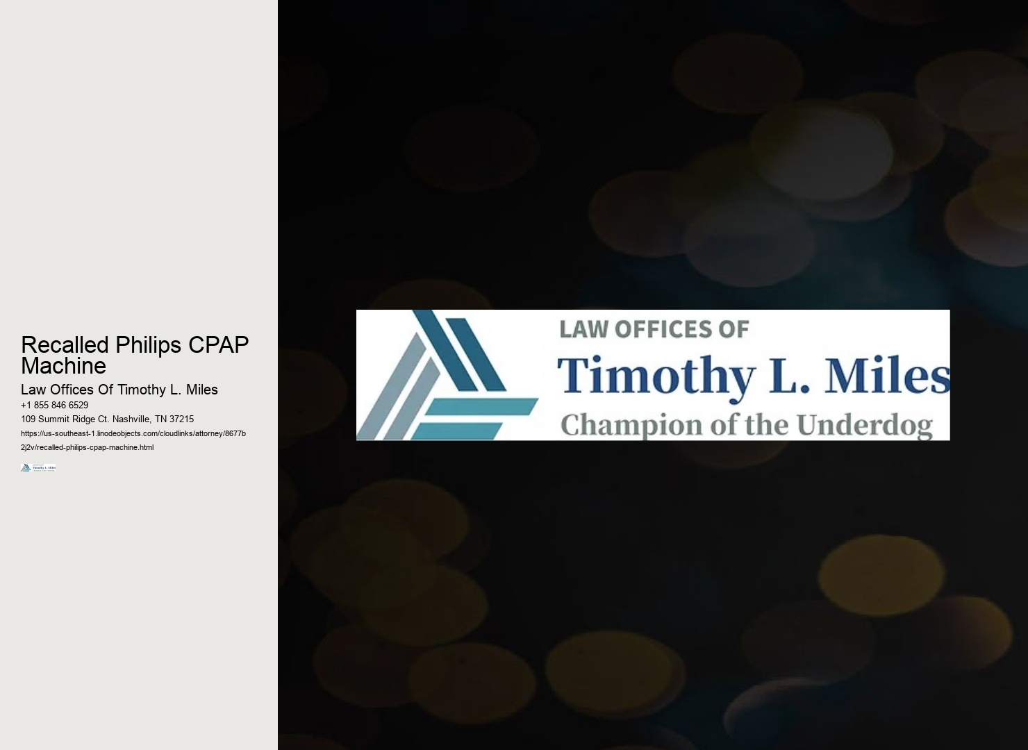 Recalled Philips CPAP Machine